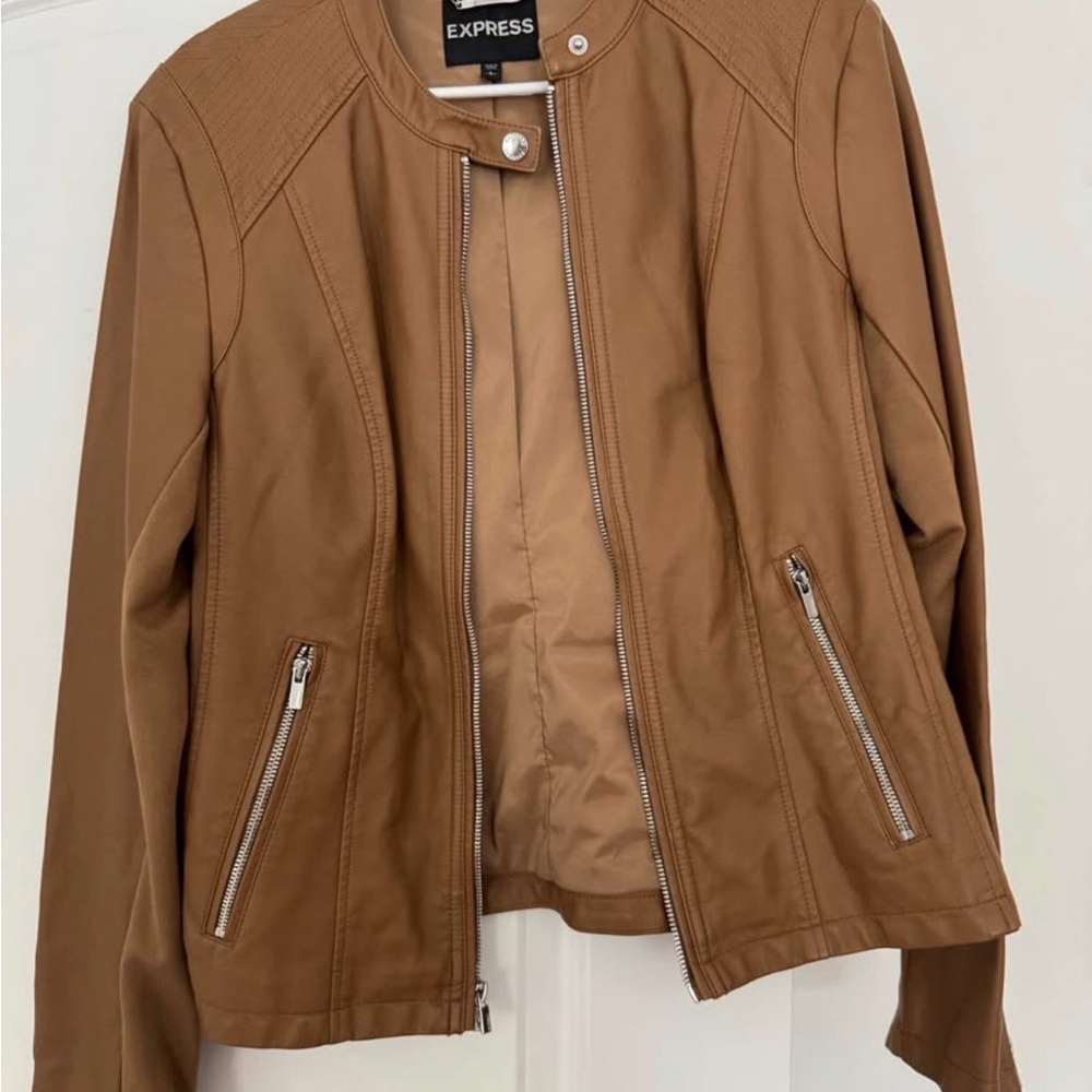 Express Brown Faux Leather Jacket